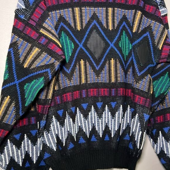 Honeywell & Todd 80s Multicolor Diamond Oversized Sweater - Picture 4 of 9